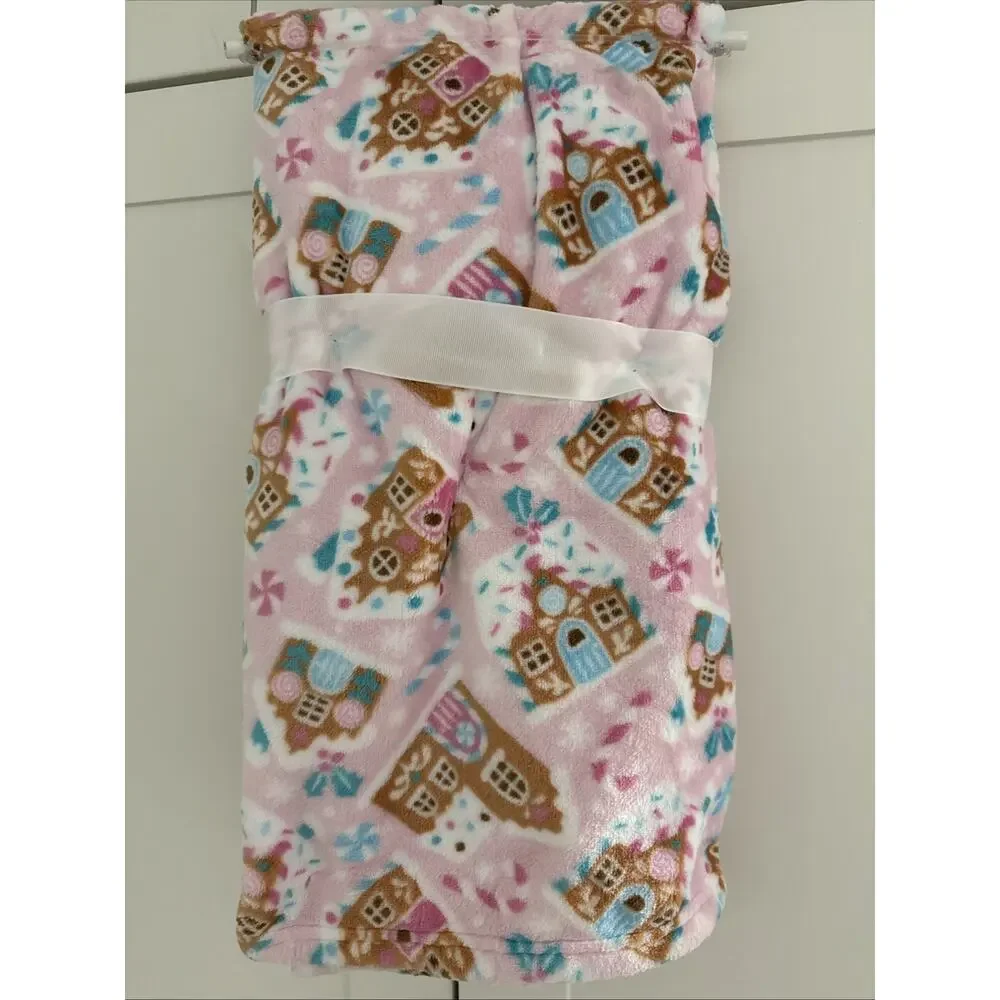 Gingerbread Baby Blanket & Plush Toy Doll Pillow 2Pc Gift Set My First Christmas